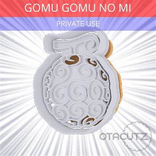 gomu mi biscuit coupeur fondant emporte cortador galletas biscoito pièces ensemble biscuits anime manga shonen op luffy pirate 3d print model - Mito3D