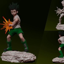 gon freecss - hunter x 3d print statue figurine art hxh freeccs kilua hisoka anime shounen manga figure 3d print model - Mito3D
