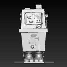 gonk porta penna stella guerre droide 3d print model - Mito3D