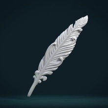 gute Feder Kunst quill Taube Schwan bedruckbar ist eagle Anatomie Himmel angel Vogel 3d print model - Mito3D