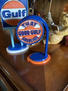 good gulf gas sign station vintage oil 3d print model - Mito3D