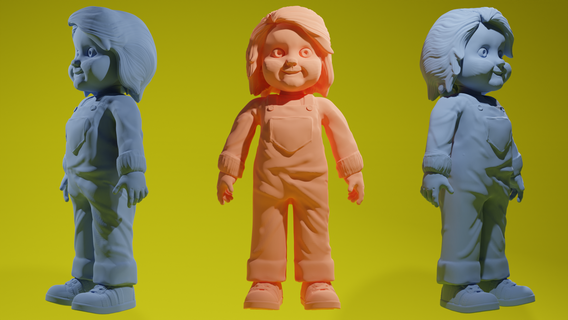 gars chucky jeux vidéos terreur horreur enfant jouer poupée possédé maudit vaudou tueur mal effrayant slasher neca 3d print model - Mito3D