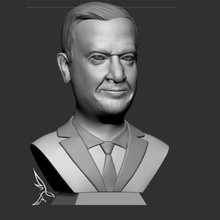 bon man 2 art la statue visage tête 3d print model - Mito3D
