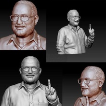 good man art iran victory glasses face statue 3d print model - Mito3D