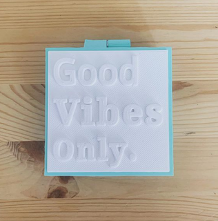 good vibes box containers organization storage 3d print model - Mito3D