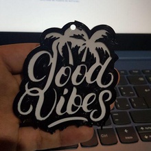 gute vibes, Stimmung Mode goodvibes gut vibes Dekoration Auto 3d print model - Mito3D