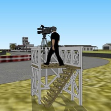 goodwwod tour fotocamera scalextric gioco slot racing ride torre ninco carrera deco retrò 3d print model - Mito3D