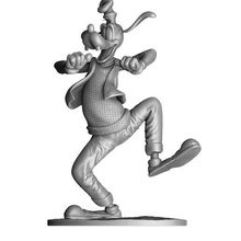 goofy stl 3d printable mickey mouse minnie child walt disney statue pluto donald dale chip darkwing duck figurine 3d print model - Mito3D