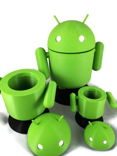 Google Android scatola robot Conservazione segreto vaso 3d print model - Mito3D