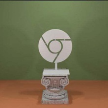 google chrome logotipo art señales de logotipos signo el 3d print model - Mito3D