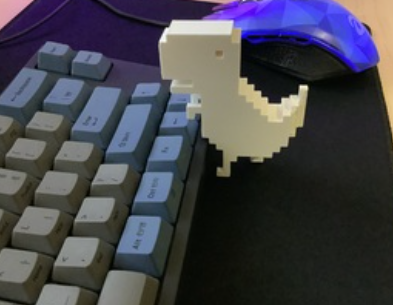 Google dinossauro teclado 3d print model - Mito3D