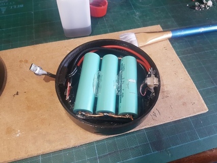 Google Accueil maison mini batterie pack portable loisir 3d print model - Mito3D