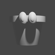 googly eyed flower pot 3d print model - Mito3D