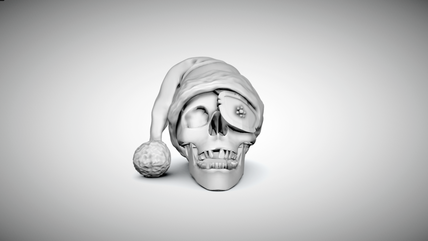goonies Natale pirata one eyed Willy arte cranio 3D print model - Mito3D