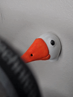 goose headphone holder - supports duck hanger animal swan art bust bird 3d print model - Mito3D