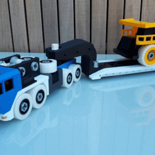 goose neck trailer - take apart various toy screw toddler hemtt m870 3D print model - Mito3D