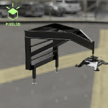 goose neck trailers 14a-01 3d print model - Mito3D