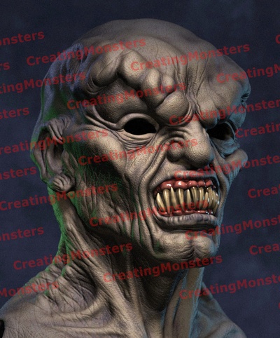 piel gallina obsesionado máscara stl arte serie terror horror m scara brujo encantado siniestro 3d print model - Mito3D