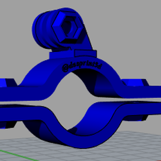 gopro 30mm montieren Werkzeug Fahrrad mtb Unterstützung Halter Kamera Radfahren 3D print model - Mito3D