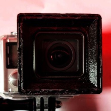 gopro 4 siyah başlık lens güneşlik örtmek kılıf gadget 3d print model - Mito3D