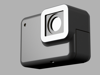 gopro 7 silver body Gadget action cam camera video gadget 3d print model - Mito3D