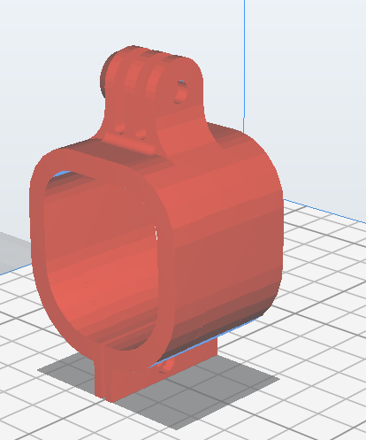 gopro bar apoyo cámara 4k personalizado 3D print model - Mito3D