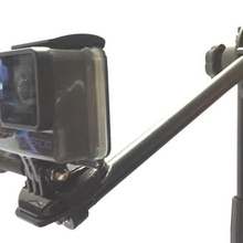 gopro flat mount 10mm microphone stand gadget camera action mounting holder sci 3d print model - Mito3D
