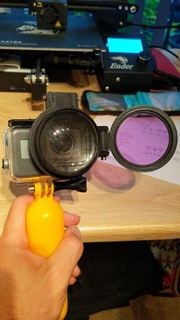 gopro flipper Gadget filter mount macro camera video gadget 3d print model - Mito3D