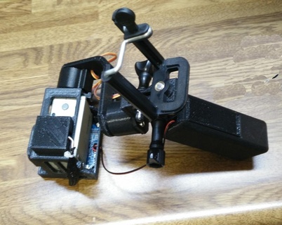 gopro hero2 cardán encaja estándar monta cámara 3d print model - Mito3D