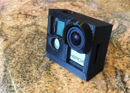 gopro hero4 protective shell angle mount Gadget camera 3d print model - Mito3D