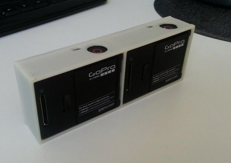gopro hero 3 plus stereo holder 3d Gadget camera mount hero3 video gadget 3d print model - Mito3D