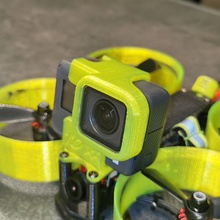 gopro hero 5 6 7 drone mount 10 degree angle bumper gadget toy fpv camera 10degree cinebee megabee 3d print model - Mito3D