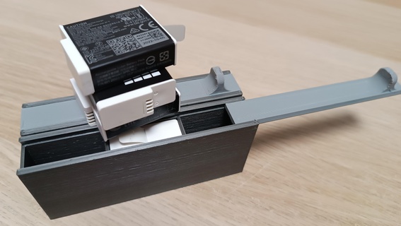gopro hero 9 10 11 battery case low profile box small 3d print model - Mito3D