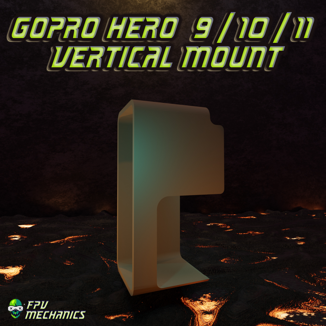 gopro Held 9 10 11 Vertikale montieren verschiedene fpvmechanik fpv reelsteady Aktion Kamera 3D print model - Mito3D