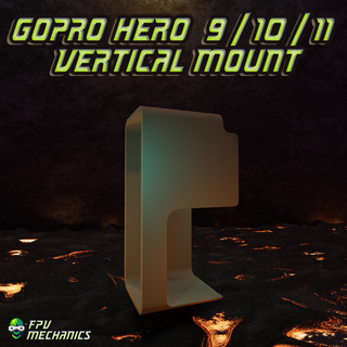 gopro héroe 9 10 11 vertical montar fpvmecanica fpv carrete acción cámara 3d print model - Mito3D