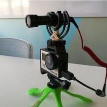 gopro hero frame hot shoe mount gadget action camera extra flash hotshoe light mic microphone sound video youtube 3d print model - Mito3D