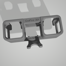 gopro hero session 5 3d twin camera mount protector fpv hole distant 24-28mm for 3d print model - Mito3D