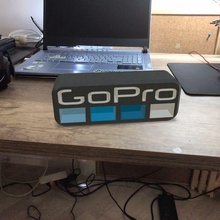 gopro logo lamp light 3d print model - Mito3D