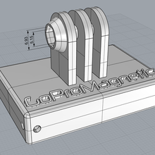 gopro magnético artilugio soporte cámara 3d print model - Mito3D