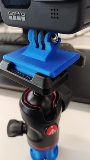 gopro Manfrotto Schuh Profi Kamera montieren Stativ einfach 3d print model - Mito3D