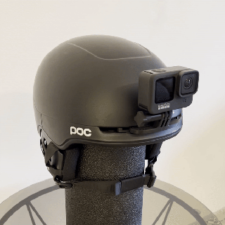 gopro montare piccolo ostacolo sciare casco gadget adattatore azione Camera dji osmo sollecita 360 mentoniera riprese mento eroe mips 3d print model - Mito3D