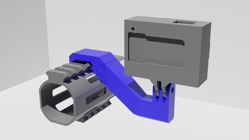 Go Pro picatinny rail adaptateur 20 mm 3D print model - Mito3D