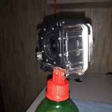 gopro garrafa de plástico - aperto mão do vagabundo gadget floater câmera fotografia a coca-cola aderência 3d print model - Mito3D