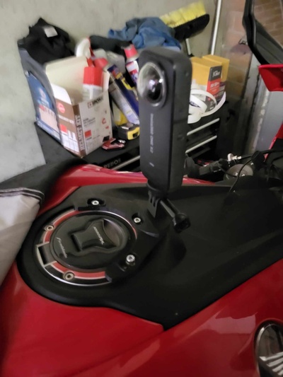 gopro unterstützung motorrad panzer gadget fischauge 3d print model - Mito3D