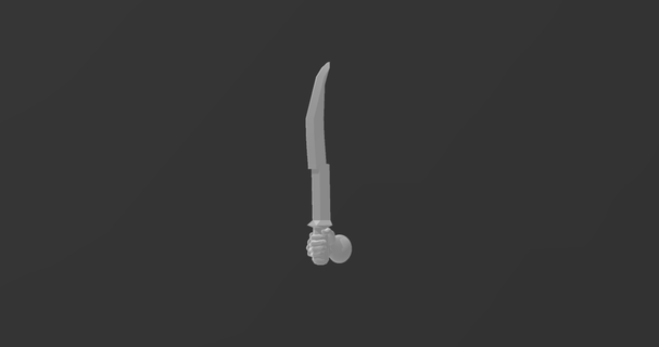 gorbag sword - mordor hero mesbg reapir kit lord rings lotr evil one-hander melee weapons orcs 3d print model - Mito3D