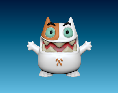 Gordon Katze Katzenkratzer Karikatur Kunst Nickelodeon Tier sehen 3d print model - Mito3D