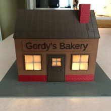 gordy's bakery - jwizard christmas stores cottages collection architecture building village 3d print model - Mito3D