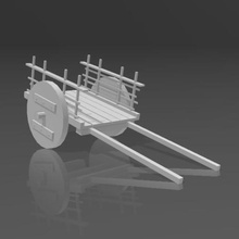 gorean wheel cart various farm diorama animals decoration 3d print model - Mito3D