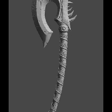 gorehowl warcraft axe fanmade 3d print model - Mito3D