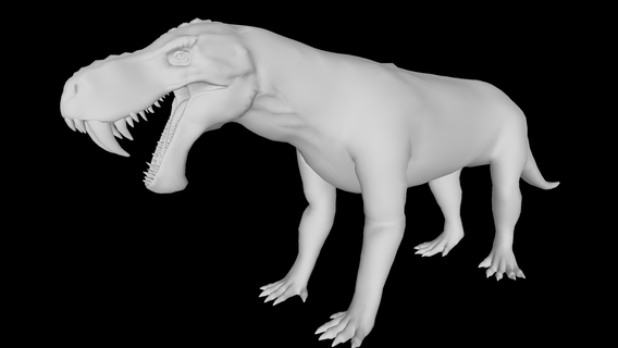 Gorgonops Dinosaurier 3d print model - Mito3D